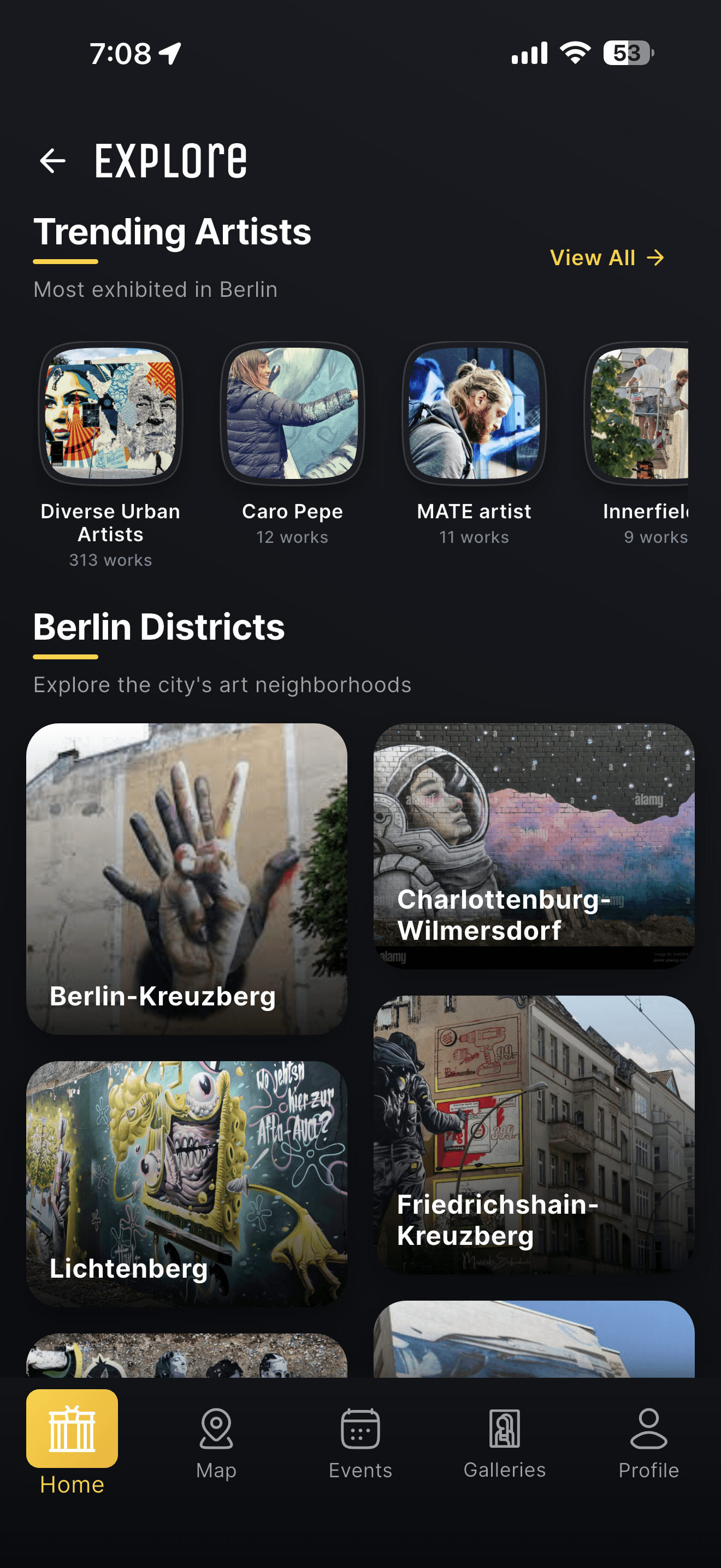 Explore artists