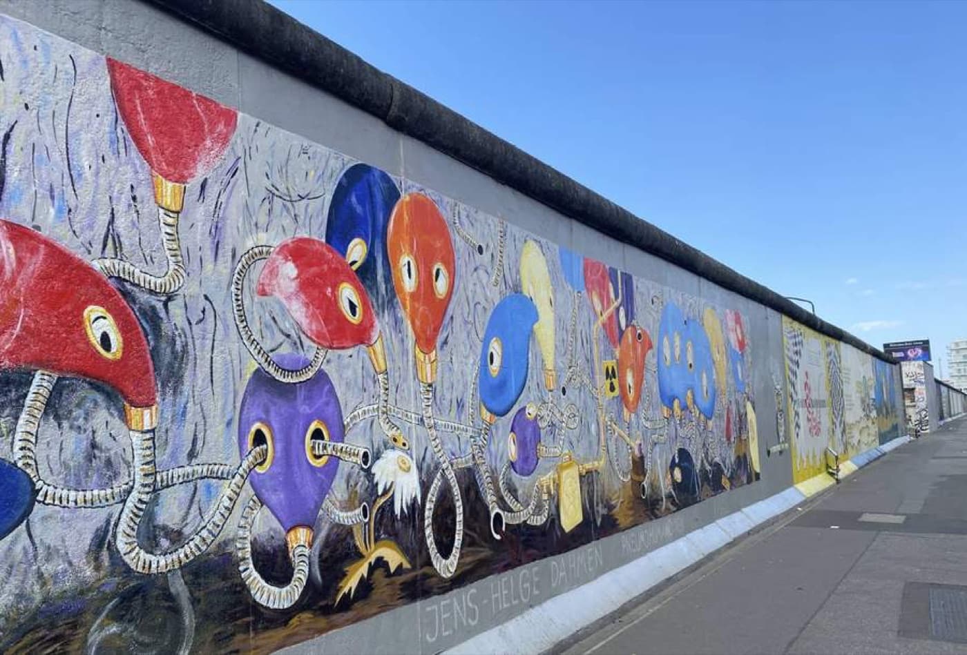 Murals on the Berlin Wall at the East Side Gallery, Berlin